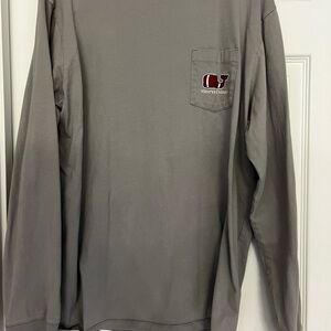 Vineyard Vines Charcoal Long Sleeve Men's Tee